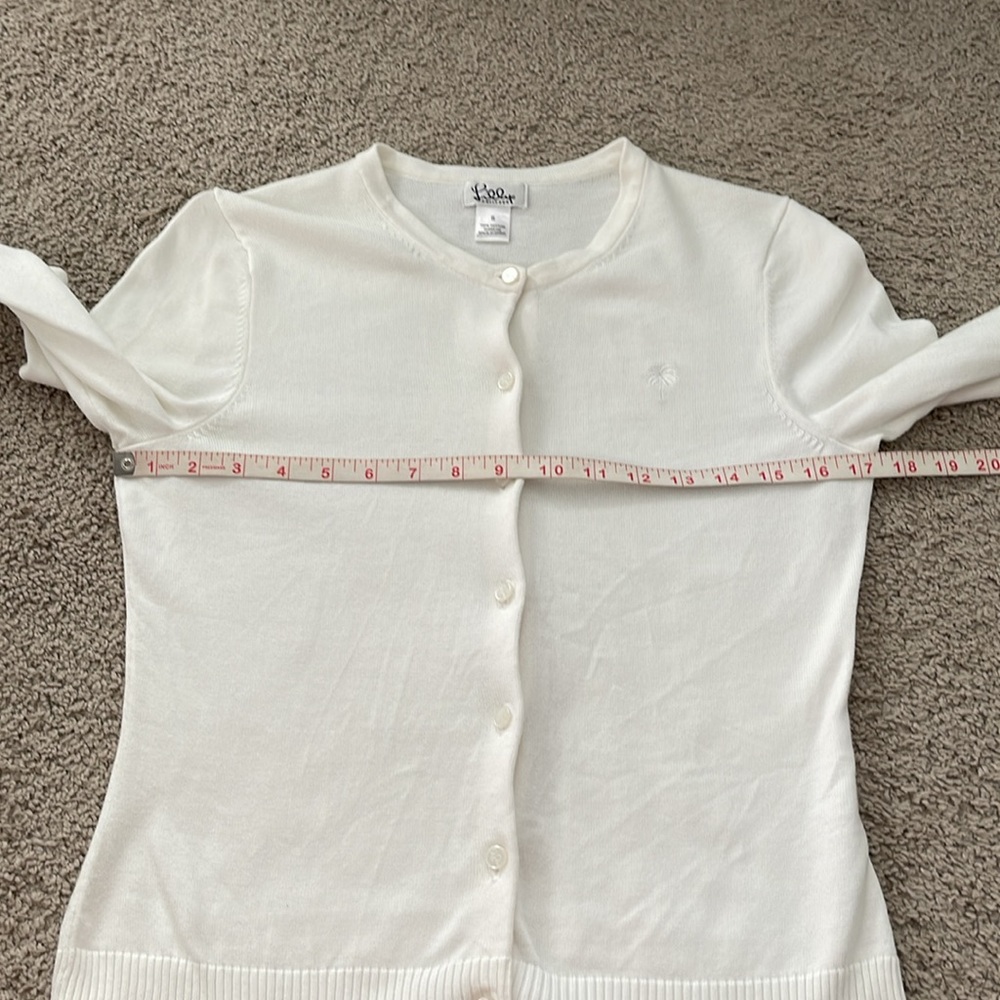 🤑 Lilly Pulitzer Ivory Cotton Cardigan - Picture 7 of 9